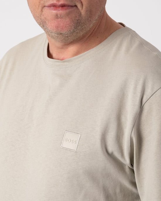 BOSS Orange Tales Mens Cotton-Jersey T-shirt With Logo Patch - Image 2