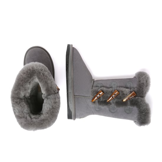 EVER AU Australia Women Ashy Horn Toggle Buttons Tall Boots - Image 3