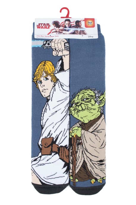 Heat Holders - Termiska toffelstrumpor med film- och TV-tema för herrar - Luke / Yoda - Image 2