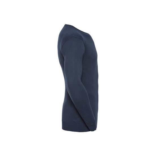 Russell Collection Mens Cotton Acrylic V Neck Sweatshirt (French Navy) - Image 3