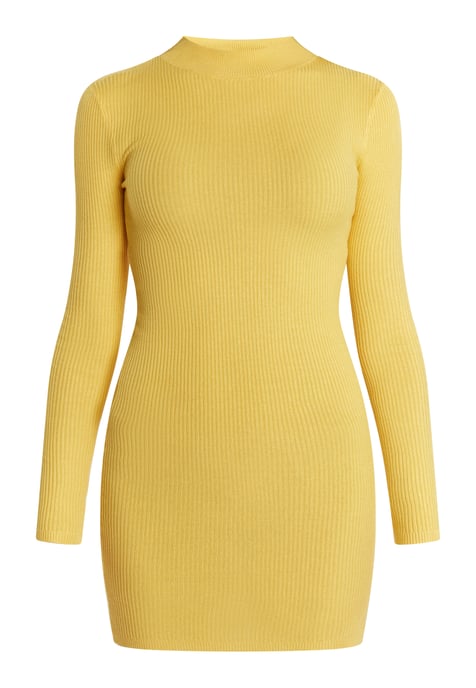 Mymo Mini-gebreide jurk Dames lichtgeel - Image 1