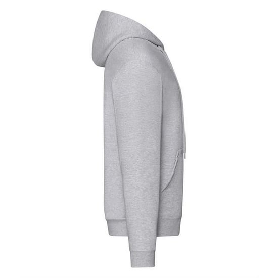 Fruit Of The Loom Mens Zip Through Hooded Sweatshirt / Hoodie (Heather Grey) - Image 2