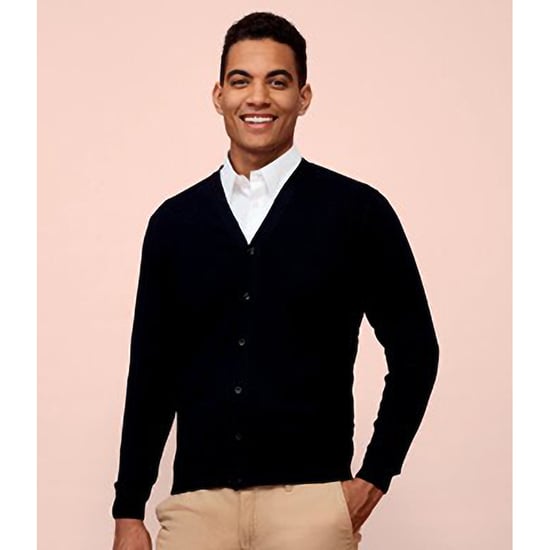 SOLS Heren Golden V Neck Cardigan (Zwart) - Image 4
