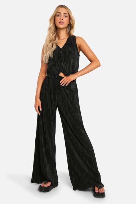 Plisse Relaxed Fit Waistcoat