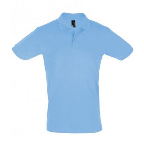 SOLS Heren Perfect Pique Korte Mouw Poloshirt (Hemelsblauw) - Image 1