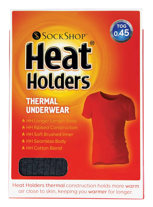 Heat Holders - Mens Cotton Thermal Underwear Short Sleeve T Shirt Vest - Image 2