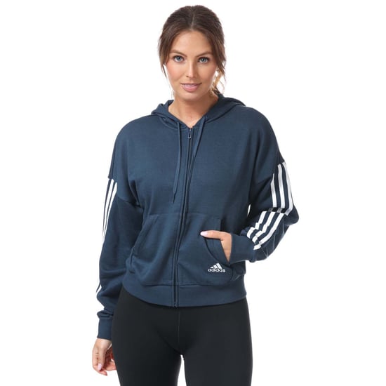 Women's adidas Essentials 3-Stripes Zip Hoody in Navy