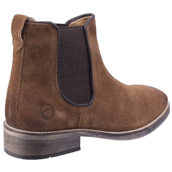Cotswold Heren Corsham Town Leather Pull On Casual Chelsea Ankle Boots (Kameel) - Image 4