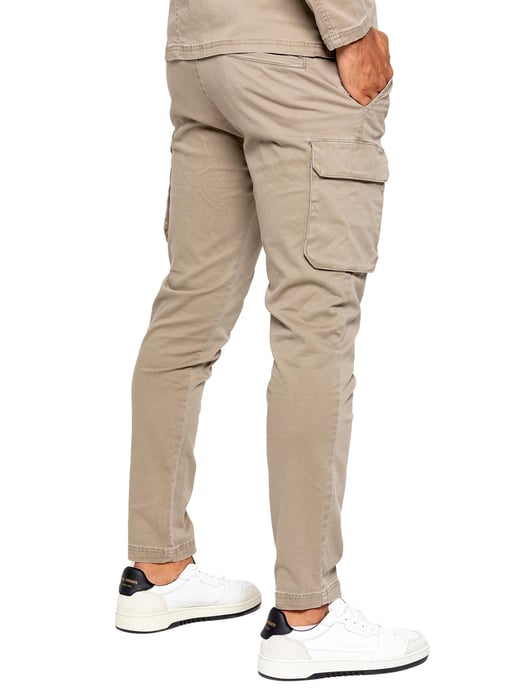 Enzo | Mens Cargo Tracksuit Set - Beige