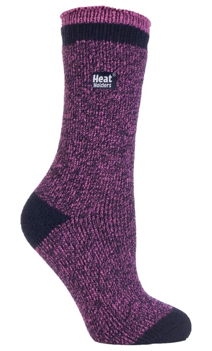 Heat Holders - Mönstrade varma termiska vinterstrumpor för damer 4-8 UK - Image 1