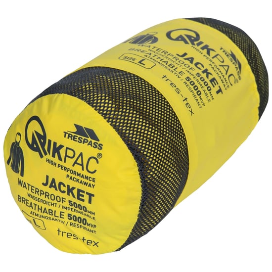 Trespass Adults Unisex Qikpac Packaway Waterproof Jacket (Yellow)