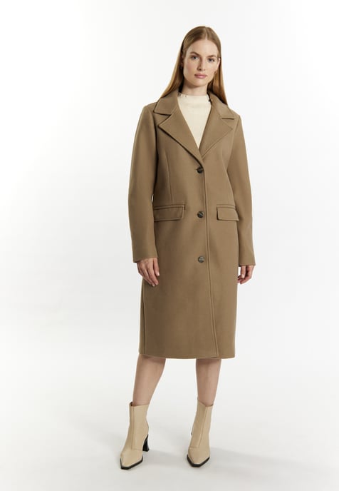 Dreimaster Overgangsjack in wollen look Dames Grijsbeige - Image 4