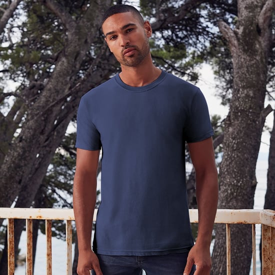 Fruit Of The Loom Mens Ringgesponnen Premium Tshirt (Marine) - Image 2