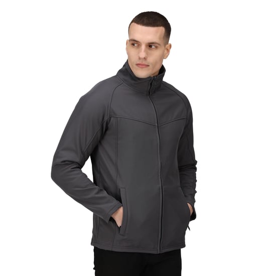 Regatta Uproar Mens Softshell Wind Resistant Fleece Jacket (Seal Grey)