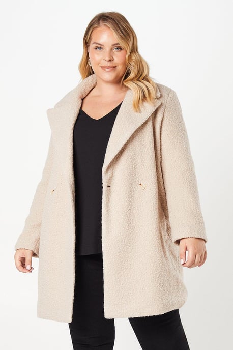 Curve Teddy Boyfriend Coat - Image 4