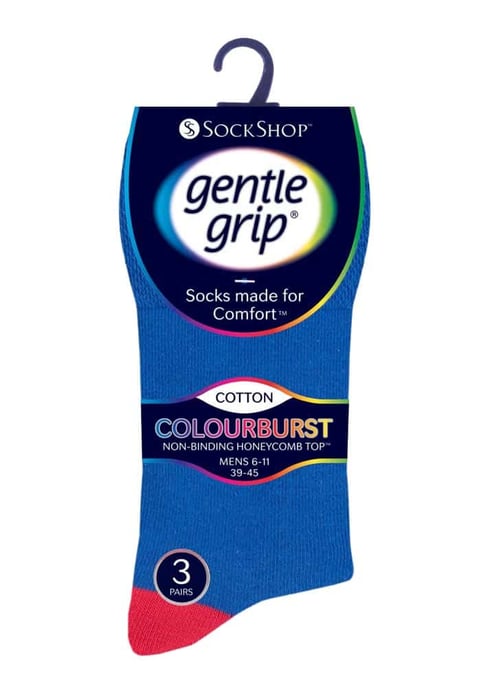 Gentle Grip - 6 Pairs Mens Gentle Grip Non Elastic Socks - MGG560 - Image 2