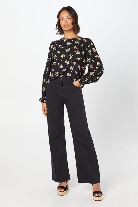 Ditsy Floral Long Sleeve Blouse