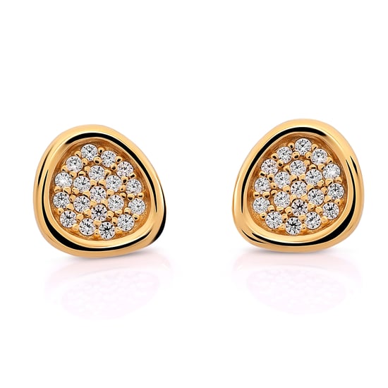 Orphelia 'Layla' Women's 925 Sterling Silver Set: Chain-Pendant + Earrings - Gold SET-7489/G - Image 3