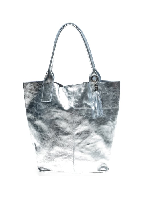 Roberta M SS22 RM 8129 Silver Leather Bag