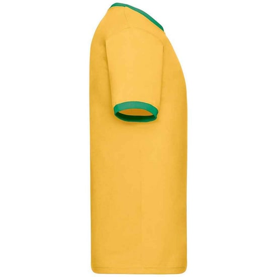 Fruit of the Loom Heren Ringer Contrast T-shirt (Zonnebloem/Kelly Green) - Image 3