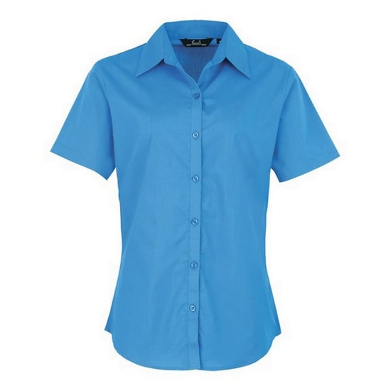 Premier Popeline blouse met korte mouwen / Gewoon werkoverhemd (Saffier) - Image 1