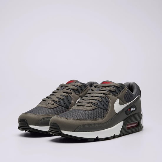 Nike Air Max 90 Men’s Trainers in Iron Grey/White/University Red - Image 2