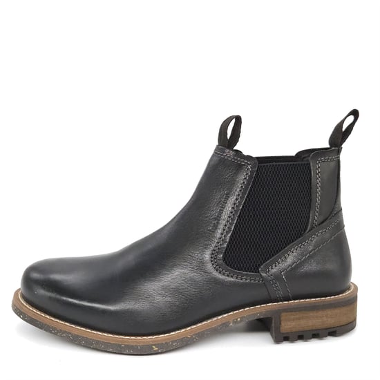 HX London Merton Leather Black Mens Chelsea Boots