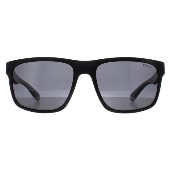 Polaroid Rectangle Mens Matte Black Grey Polarized PLD 2157/S