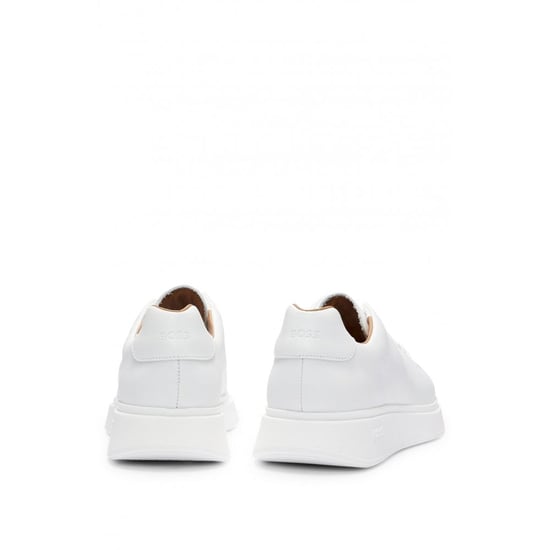 BOSS Orange Bulton Runn Mens Polished Leather Trainers With Rubber Outsole - Image 3