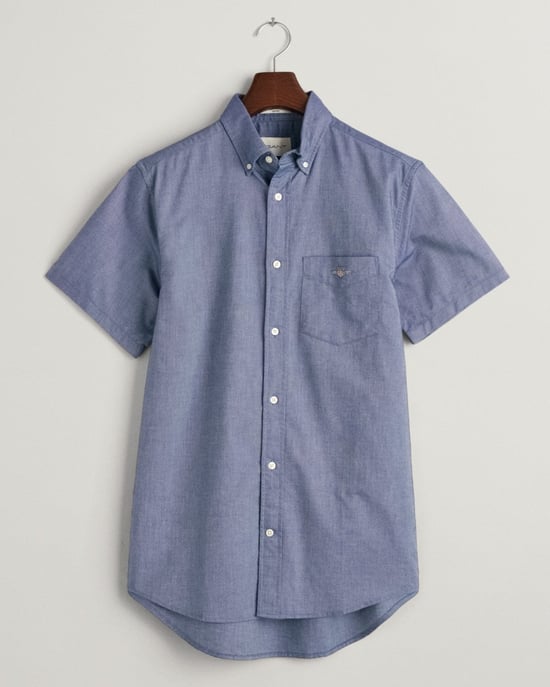 GANT Mens Regular Fit Short Sleeve Oxford Shirt - Image 1
