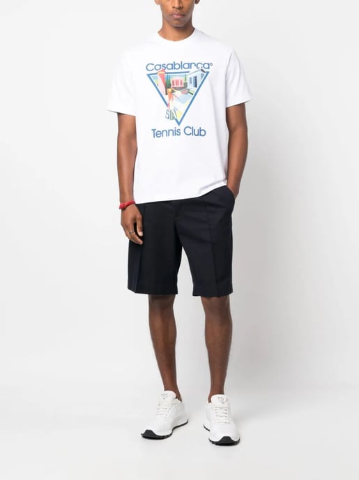 Casablanca La Joueuse Tennis Club T-Shirt in White - Image 3