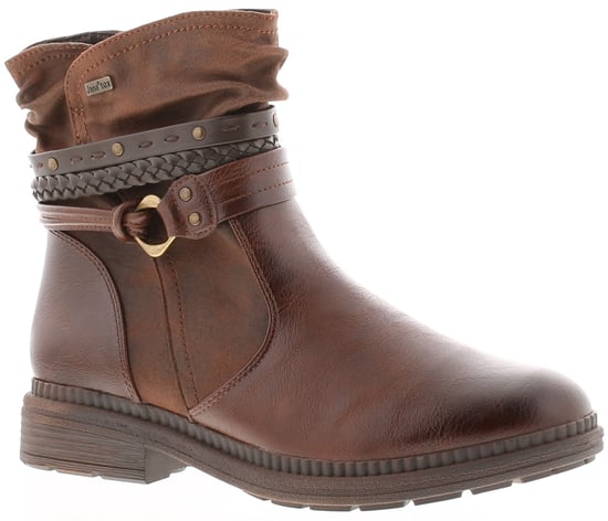 Jana Womens Ankle Boots Joelle Zip Fastening tan