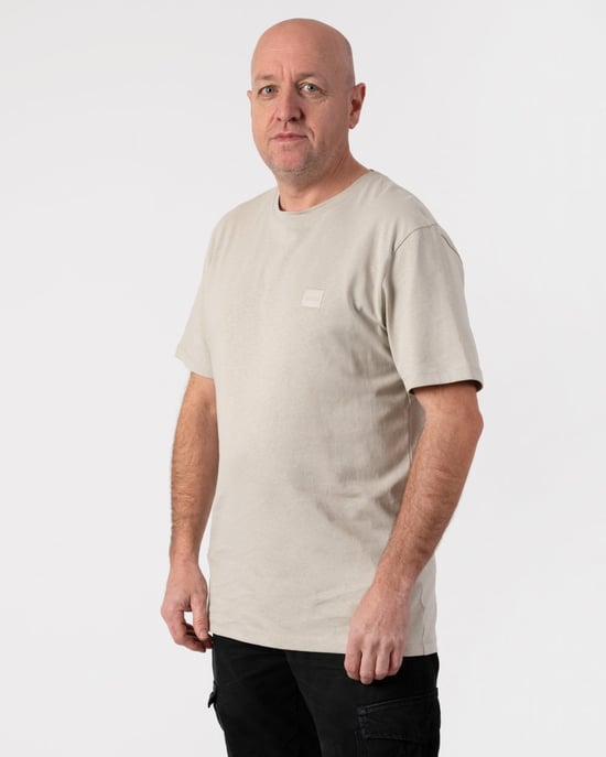 BOSS Orange Tales Mens Cotton-Jersey T-shirt With Logo Patch - Image 1