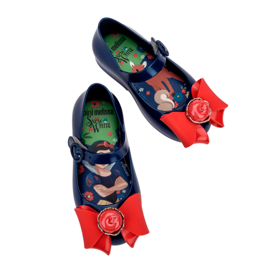 Sweet Love x Snow White Metallic Blue/Red Flats - Image 3