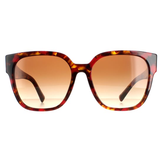 Valentino Square Womens Red Havana Brown Gradient VA4111 Sunglasses
