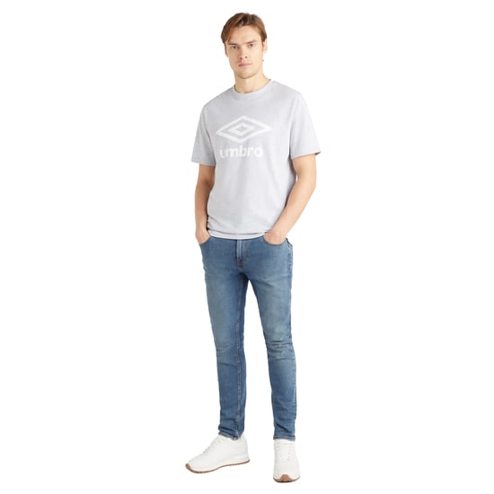 Umbro Heren Team T-shirt (Grijs gemêleerd/wit) - Image 3