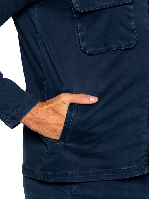 Enzo | Mens Cargo Tracksuit With Shorts Set - Navy - Image 6