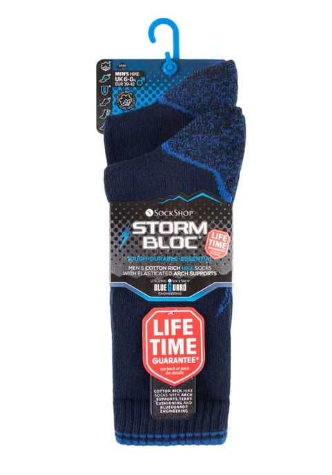 Storm Bloc - 2 Pairs Mens Heavy Duty Reinforced Breathable Cotton Work Socks for Boots - Image 2