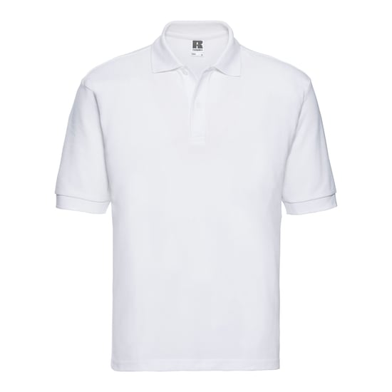 Russell Heren Polycotton Pique Poloshirt (Wit) - Image 1