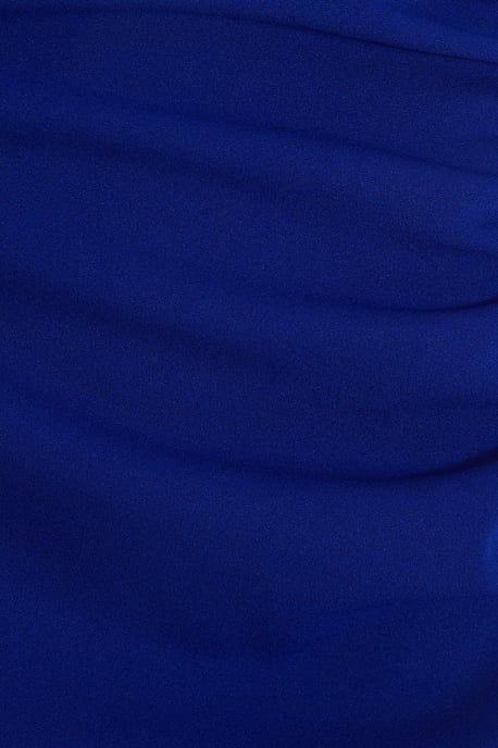 Royal Blue Ruched Bodycon Midi Dress