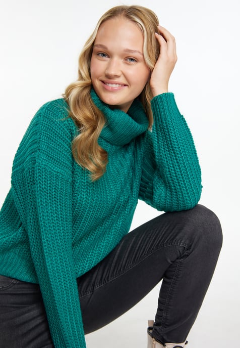 Mymo Knitted pullover women green - Image 5