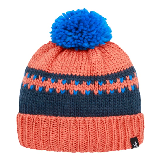 Dare 2B Childrens/Kids Boffin II Bobble Beanie (Orange Rush/Moonlight Denim)