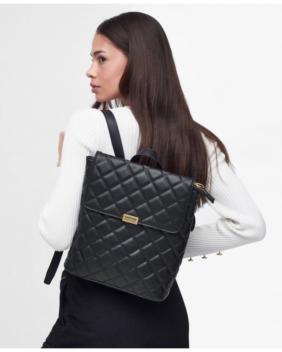 Barbour International Quilted Hoxton Womens Backpack - Image 1