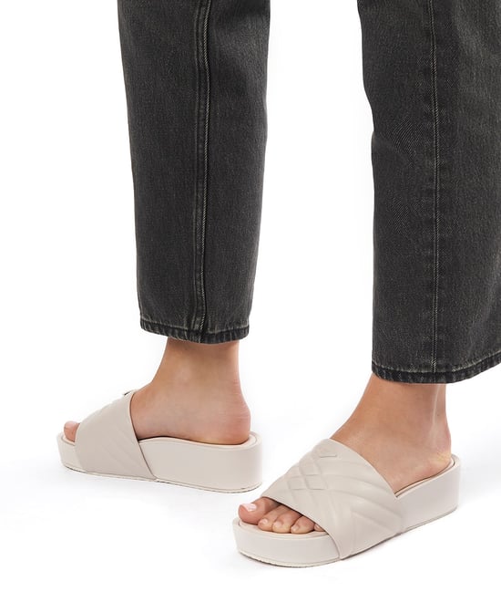 Dune Ladies Kygo - Quilted Strap Flatform Sliders