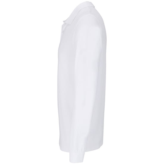 SOLS Unisex Adult Planet Piqué Poloshirt met lange mouwen (Wit) - Image 3