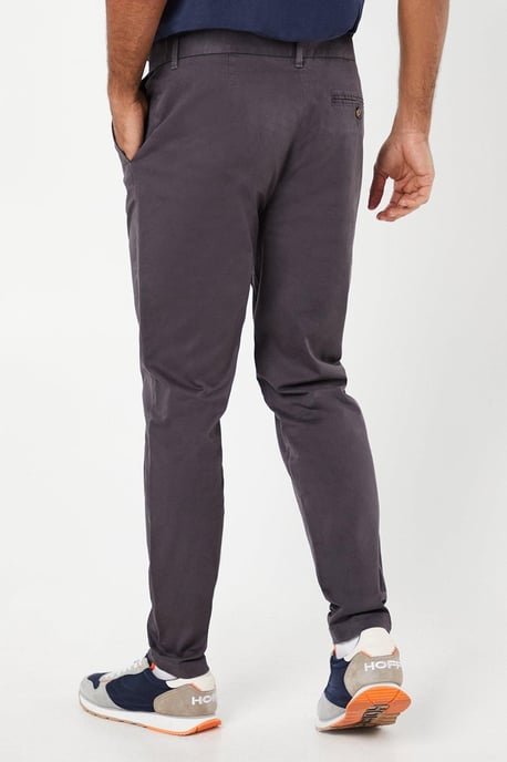 Burton Mens Slim Fit Chino Trousers Blue Cotton Blend Elastane All Seasons - Image 3