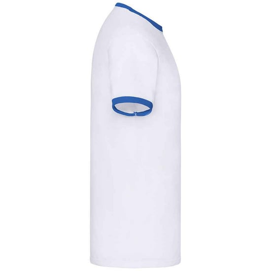 Fruit of the Loom Heren Ringer Contrast T-shirt (Wit/royaal blauw) - Image 3
