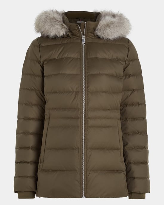 Tommy Hilfiger Tyra Faux Fur Womens Poly Down Jacket