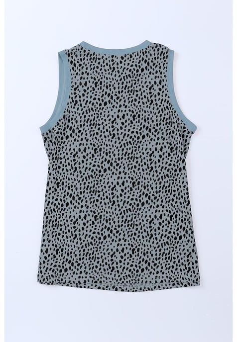 Women's Leopard Print Tank Top in Gray - Image 5