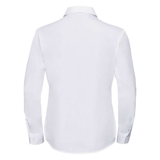 Russell Collection Dames/Dames Poplin Easy-Care Formeel Overhemd Met Lange Mouwen (Wit) - Image 2